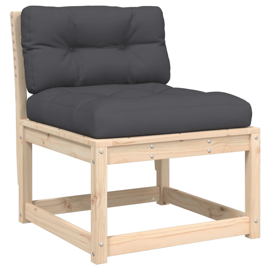 vidaXL Gartensofas mit Kissen 2 Stk. Massivholz Kiefer