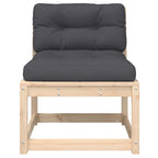 vidaXL Gartensofas mit Kissen 2 Stk. Massivholz Kiefer