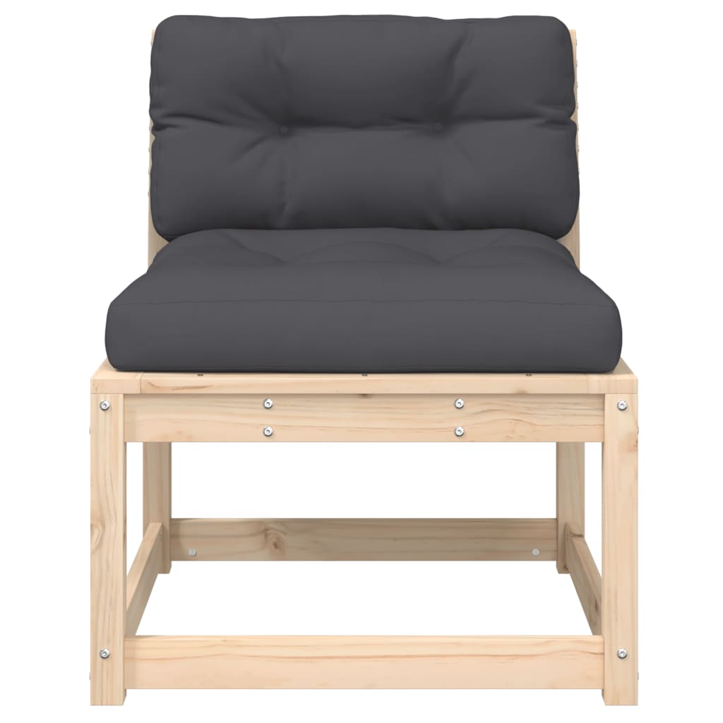 vidaXL Gartensofas mit Kissen 2 Stk. Massivholz Kiefer