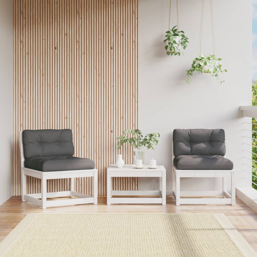 vidaXL Gartensofas mit Kissen 2 Stk. Massivholz Kiefer
