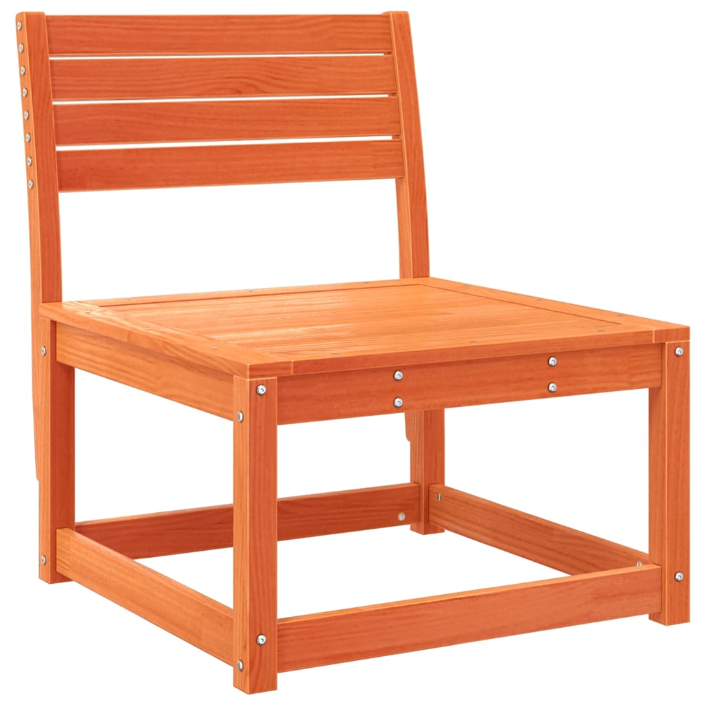 vidaXL Gartensofas mit Kissen 2 Stk. Wachsbraun Massivholz Kiefer