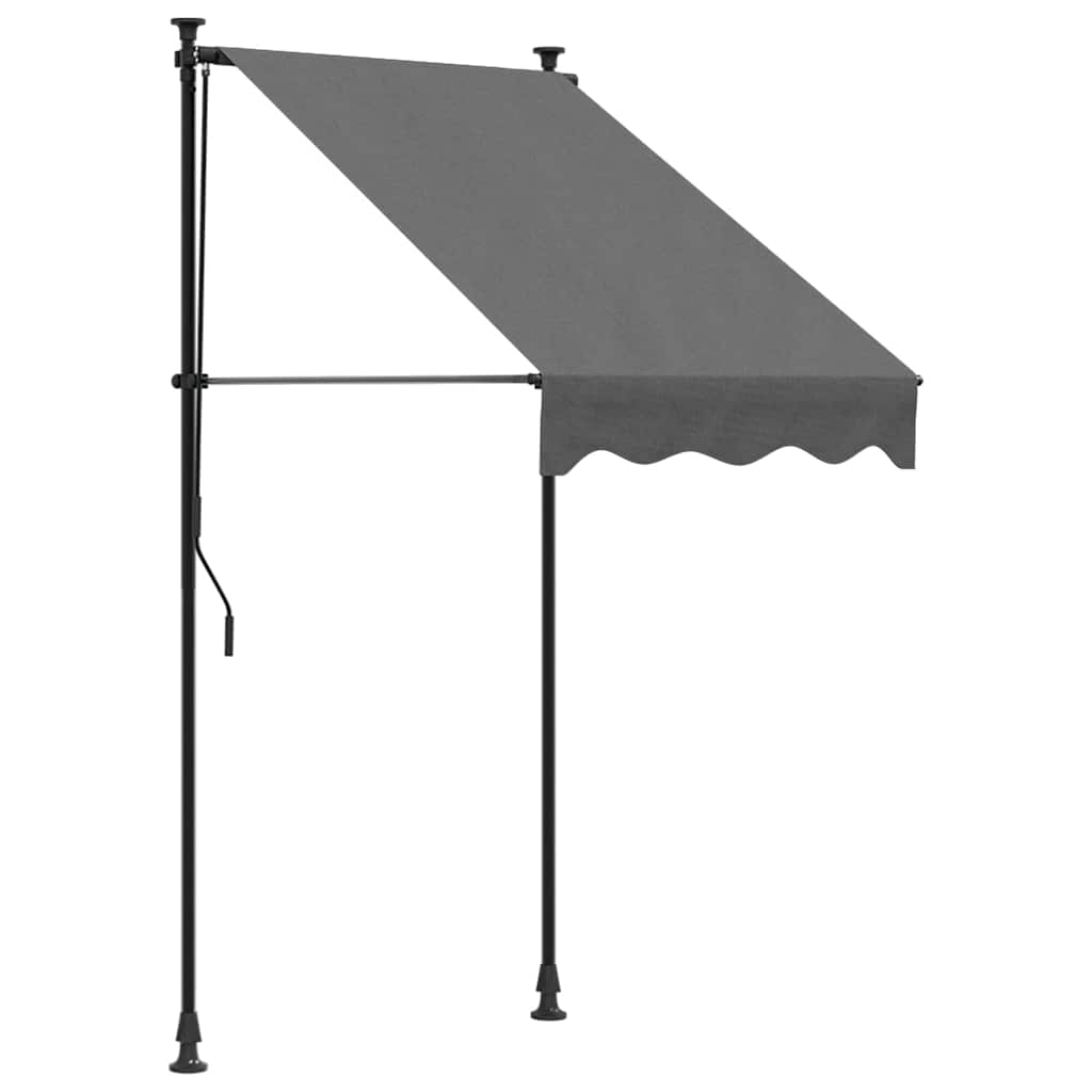 vidaXL Markise Einziehbar Anthrazit 100x150 cm Stoff und Stahl