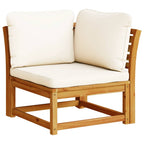 vidaXL Gartensofa mit Kissen 2-Sitzer Massivholz Akazie