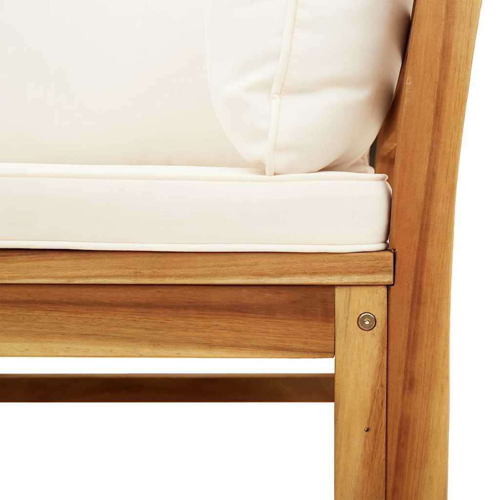 vidaXL Gartensofa mit Kissen 2-Sitzer Massivholz Akazie