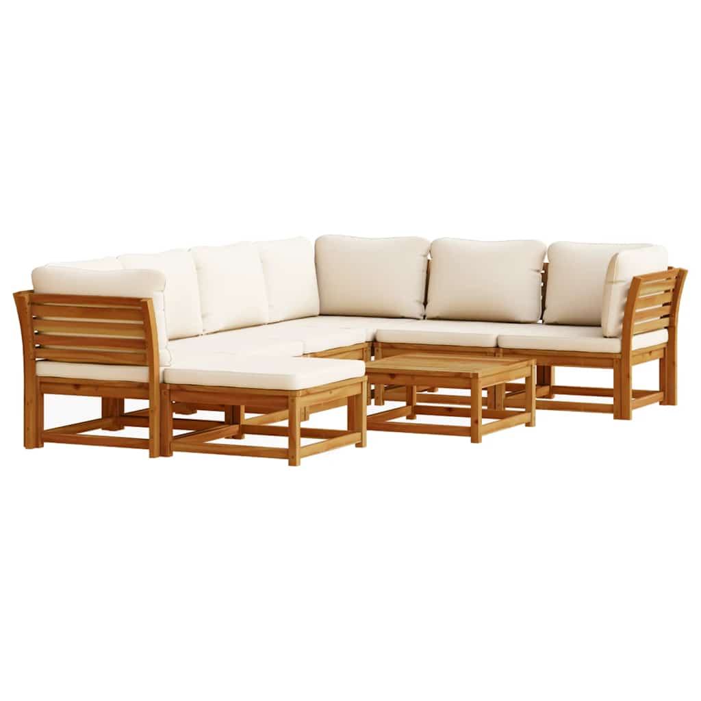 vidaXL 8-tlg. Garten-Lounge-Set mit Kissen Massivholz Akazie
