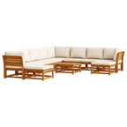 vidaXL 11-tlg. Garten-Lounge-Set mit Kissen Massivholz Akazie