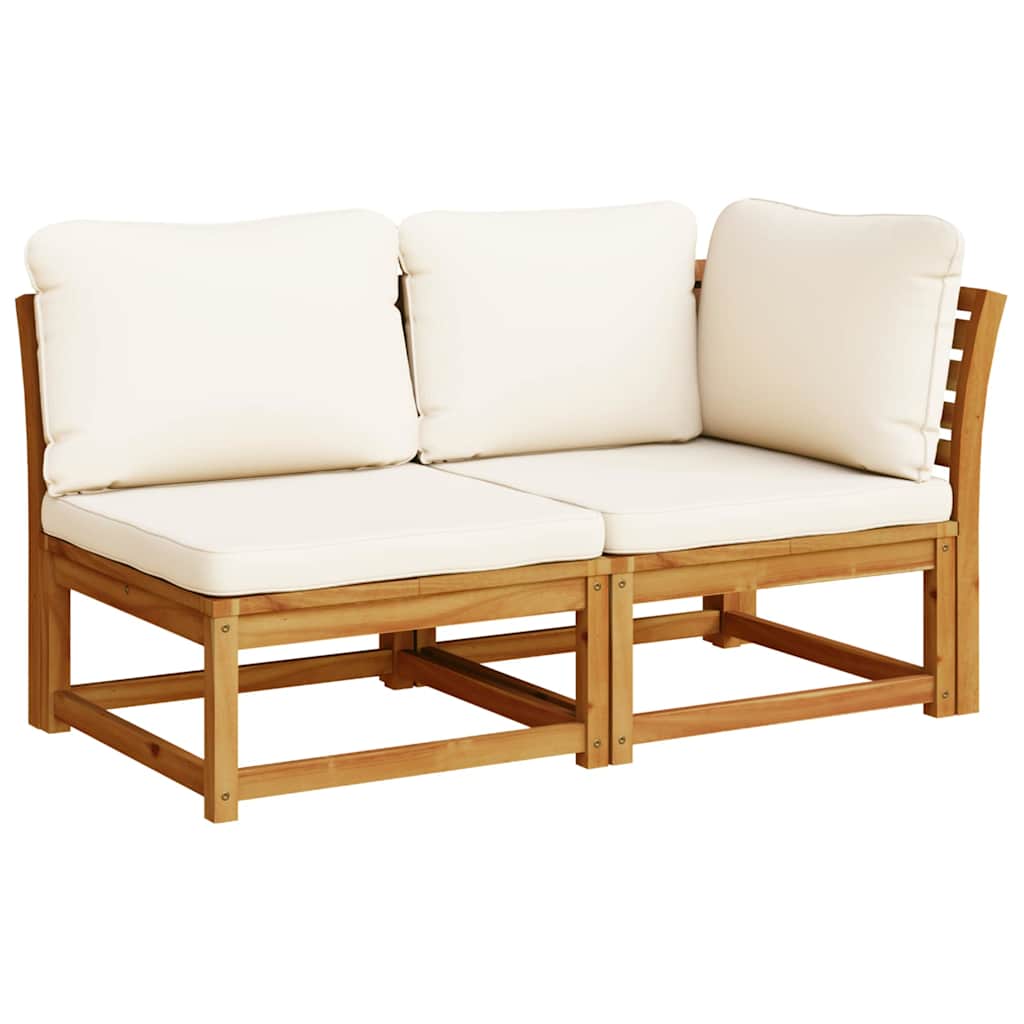 vidaXL 7-tlg. Garten-Lounge-Set mit Kissen Massivholz Akazie
