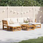 vidaXL 7-tlg. Garten-Lounge-Set mit Kissen Massivholz Akazie