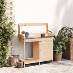 vidaXL Pflanztisch mit Schrank 110,5x45x124,5 cm Massivholz Tanne