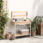 vidaXL Pflanztisch mit Waschbecken 147,5x44x139,5 cm Massivholz Tanne