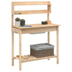 vidaXL Pflanztisch mit Waschbecken 147,5x44x139,5 cm Massivholz Tanne