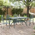 vidaXL 5-tlg. Garten-Essgruppe Schwarz Aluminiumguss