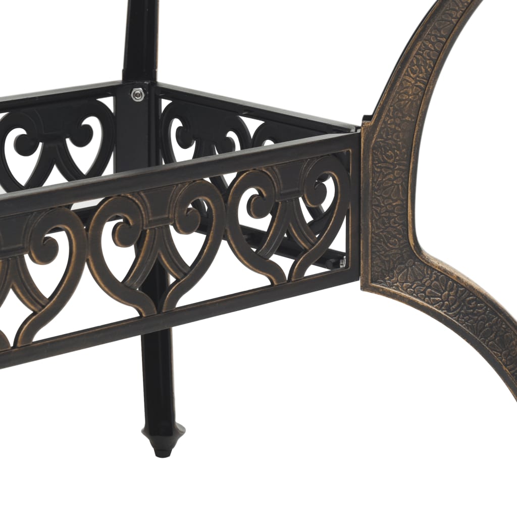 vidaXL 7-tlg. Garten-Essgruppe Bronzen Aluminiumguss