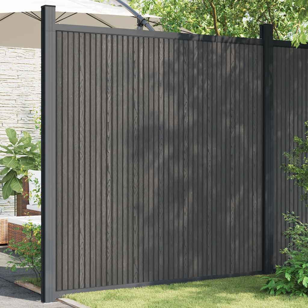 vidaXL Zaunelement WPC Grau 180x186 cm