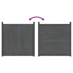 vidaXL Zaunelement WPC Grau 180x186 cm