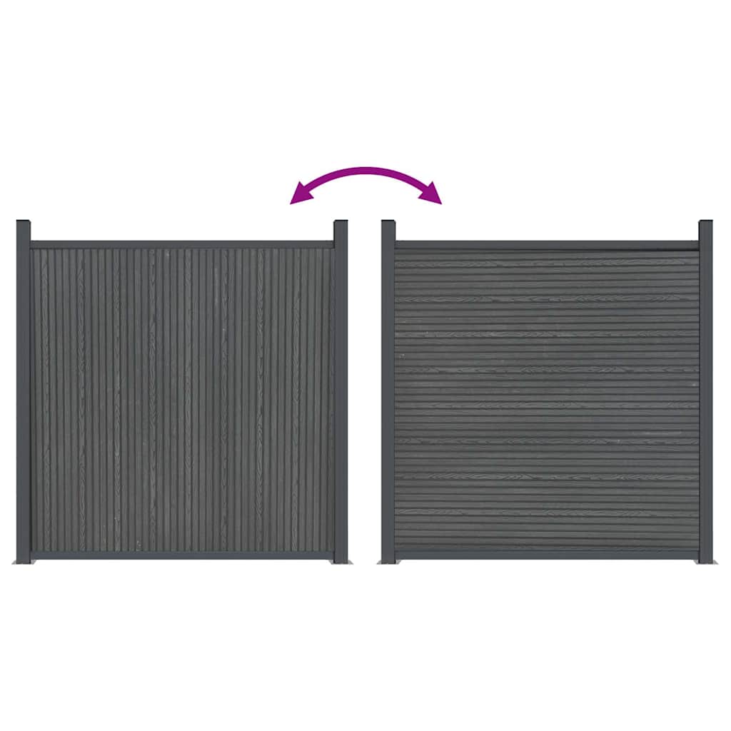 vidaXL Zaunelement WPC Grau 180x186 cm