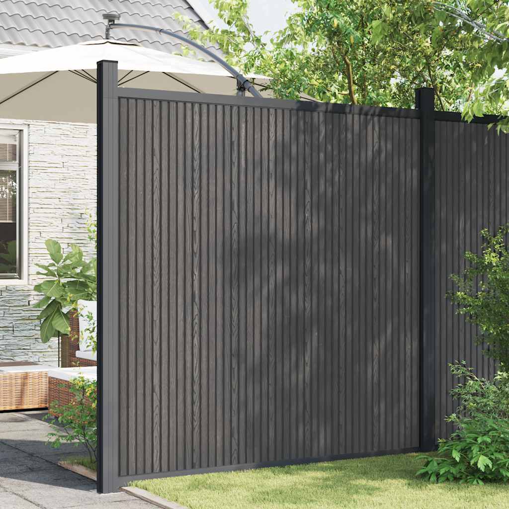 vidaXL Zaunelement WPC Grau 180x186 cm