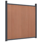 vidaXL Zaunelement mit 2 Pfosten Braun 180x186 cm WPC
