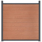vidaXL Zaunelement mit 2 Pfosten Braun 180x186 cm WPC