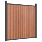 vidaXL Zaunelement mit 2 Pfosten Braun 180x186 cm WPC