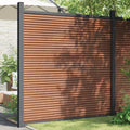 vidaXL Zaunelement mit 2 Pfosten Braun 180x186 cm WPC