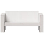 vidaXL Gartensofa 2-Sitzer Weiß 134x60x62 cm Massivholz Kiefer