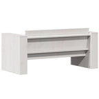 vidaXL Gartensofa 2-Sitzer Weiß 134x60x62 cm Massivholz Kiefer