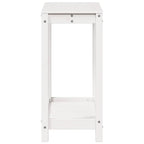 vidaXL Pflanztisch mit Ablage Weiß 82,5x35x75 cm Massivholz Kiefer