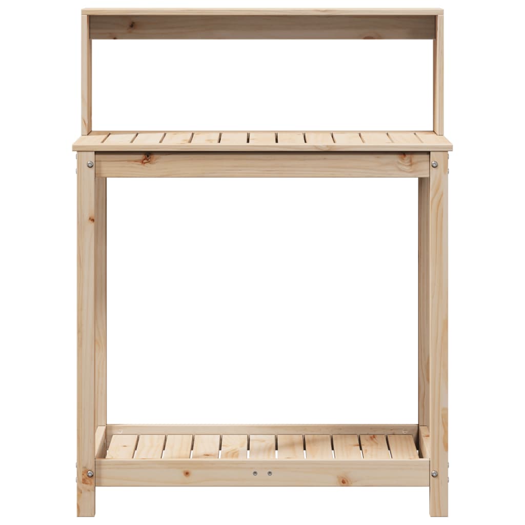 vidaXL Pflanztisch mit Ablagen 82,5x50x109,5 cm Massivholz Kiefer