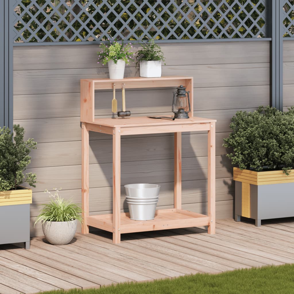 vidaXL Pflanztisch mit Ablagen 82,5x50x109,5 cm Massivholz Douglasie