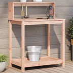 vidaXL Pflanztisch mit Ablagen 82,5x50x109,5 cm Massivholz Douglasie