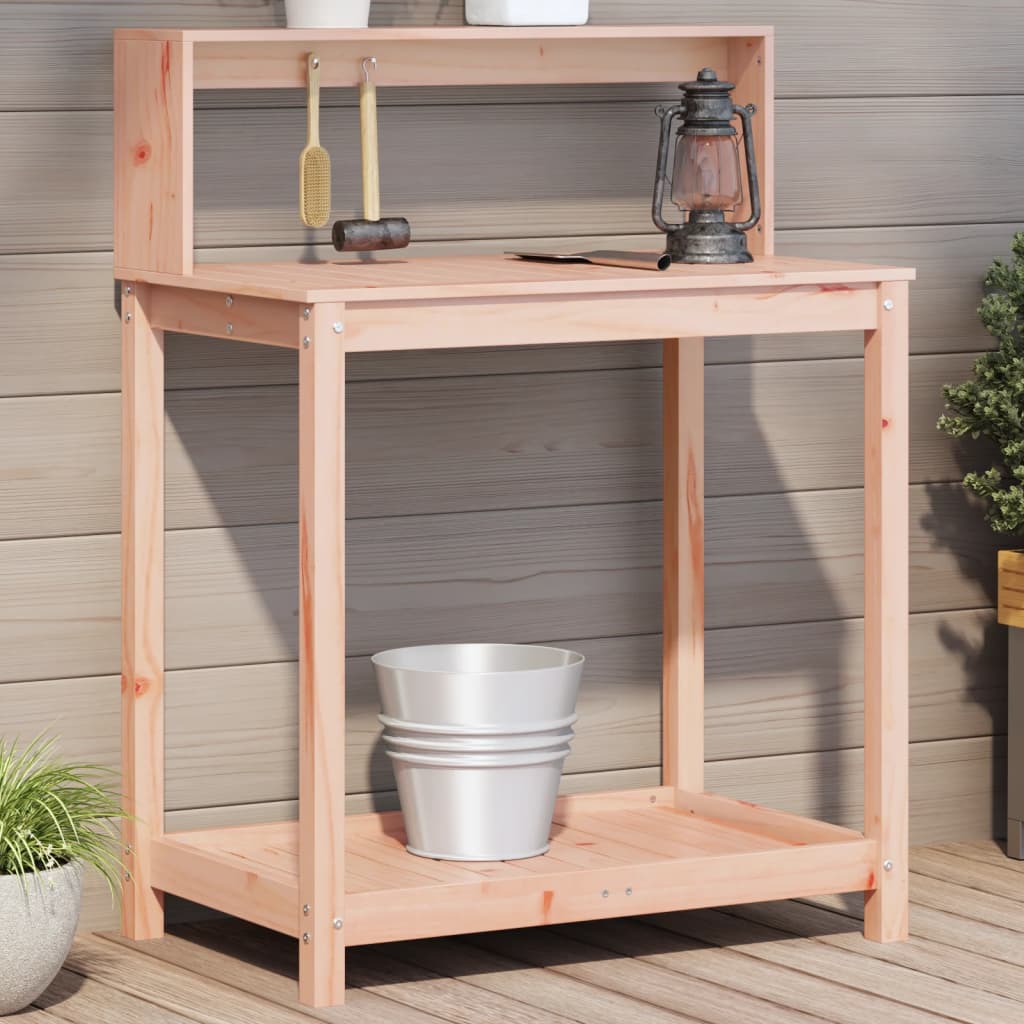 vidaXL Pflanztisch mit Ablagen 82,5x50x109,5 cm Massivholz Douglasie