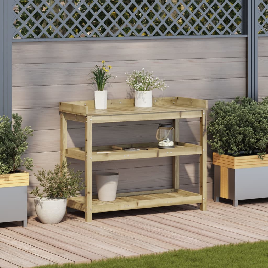 vidaXL Pflanztisch Ablagen 108x45x86,5 cm Imprägniertes Kiefernholz