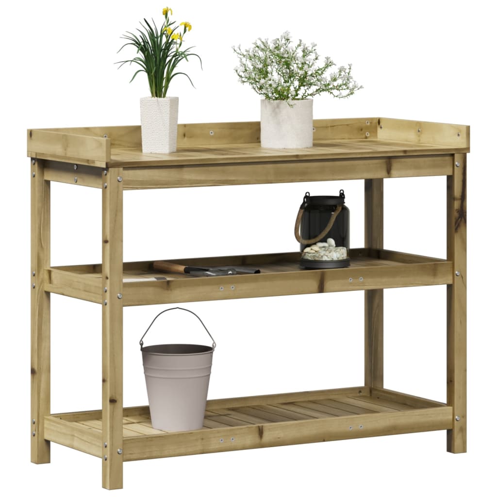 vidaXL Pflanztisch Ablagen 108x45x86,5 cm Imprägniertes Kiefernholz