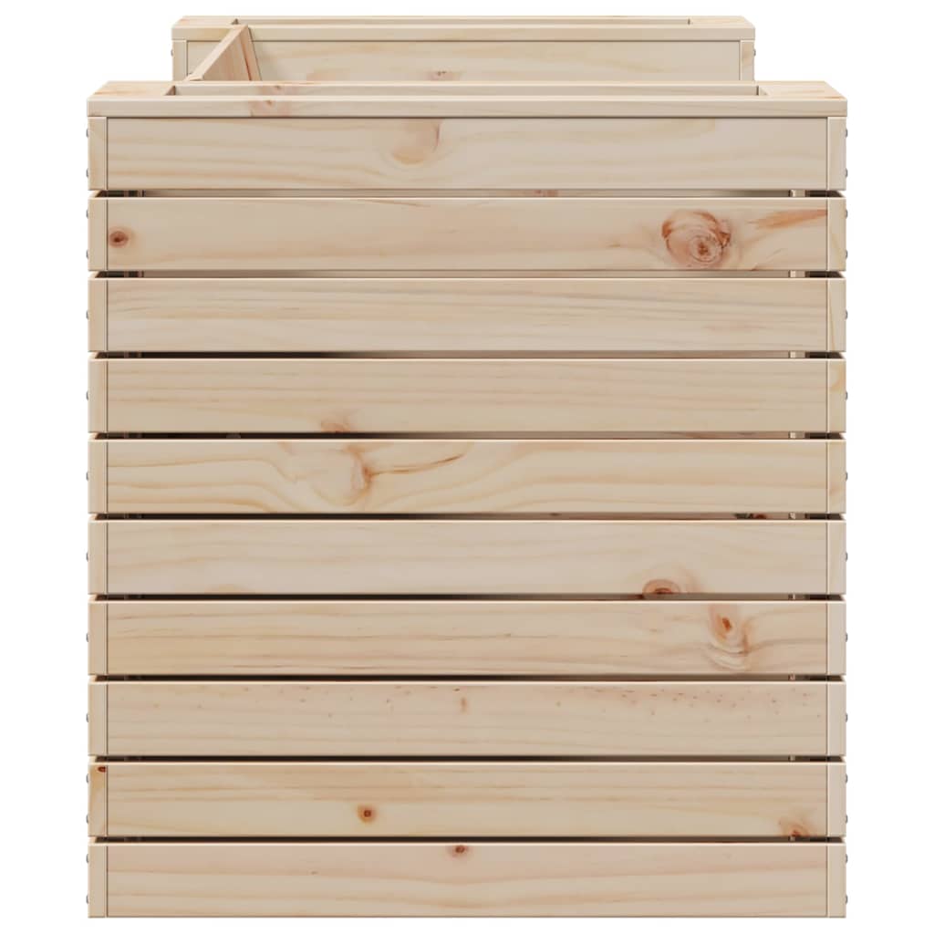 vidaXL Gartenbank mit Pflanzkübeln 167,5x60x65 cm Massivholz Kiefer