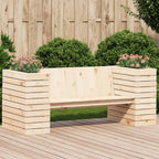 vidaXL Gartenbank mit Pflanzkübeln 167,5x60x65 cm Massivholz Kiefer