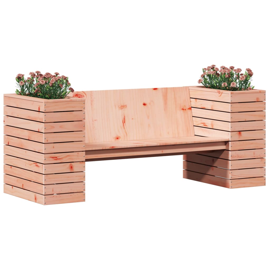 vidaXL Gartenbank mit Pflanzkübeln 167,5x60x65 cm Massivholz Douglasie