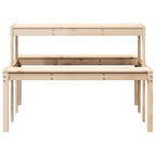vidaXL Picknicktisch 110x134x75 cm Massivholz Kiefer