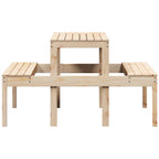 vidaXL Picknicktisch 110x134x75 cm Massivholz Kiefer