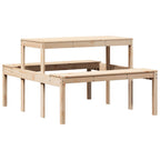 vidaXL Picknicktisch 110x134x75 cm Massivholz Kiefer