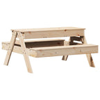 vidaXL Picknicktisch mit Sandkasten für Kinder Massivholz Kiefer