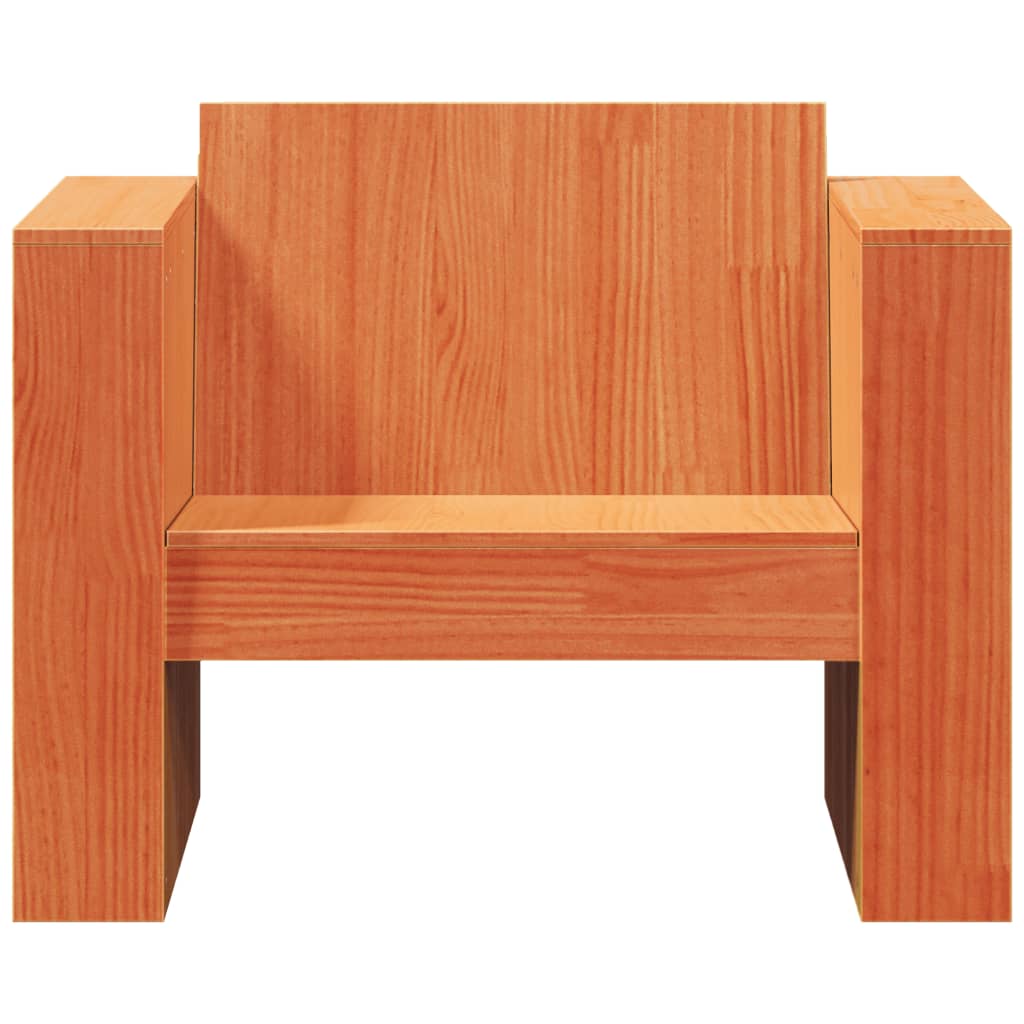vidaXL Gartensessel Wachsbraun 79x60x62 cm Massivholz Kiefer