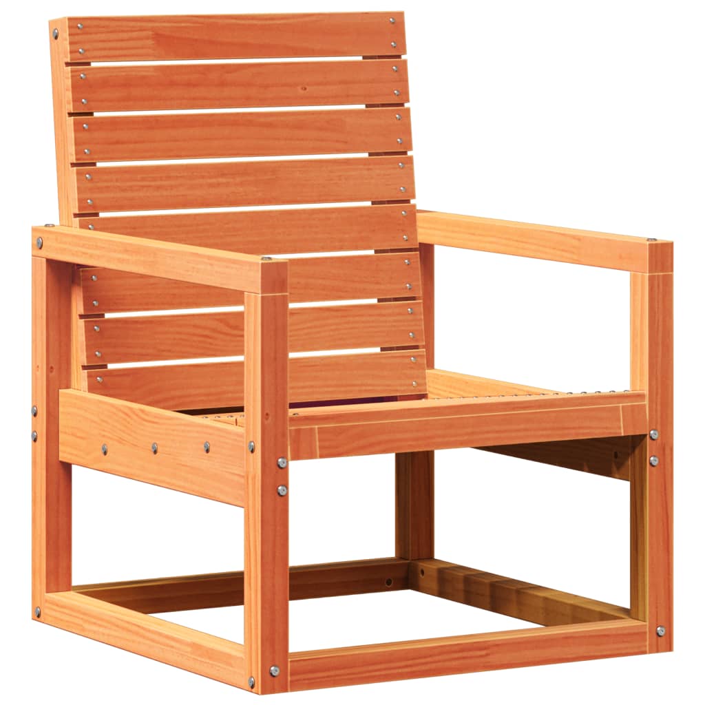 vidaXL Gartenstuhl Wachsbraun 57,5x63x76 cm Massivholz Kiefer