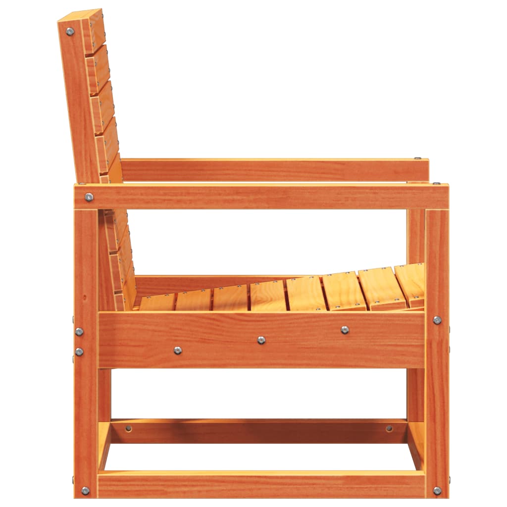 vidaXL 3-tlg. Garten-Lounge-Set Wachsbraun Massivholz Kiefer