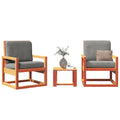 vidaXL 3-tlg. Garten-Lounge-Set Wachsbraun Massivholz Kiefer