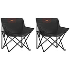 vidaXL Campingstühle 2 Stk. mit Tasche Klappbar Schwarz