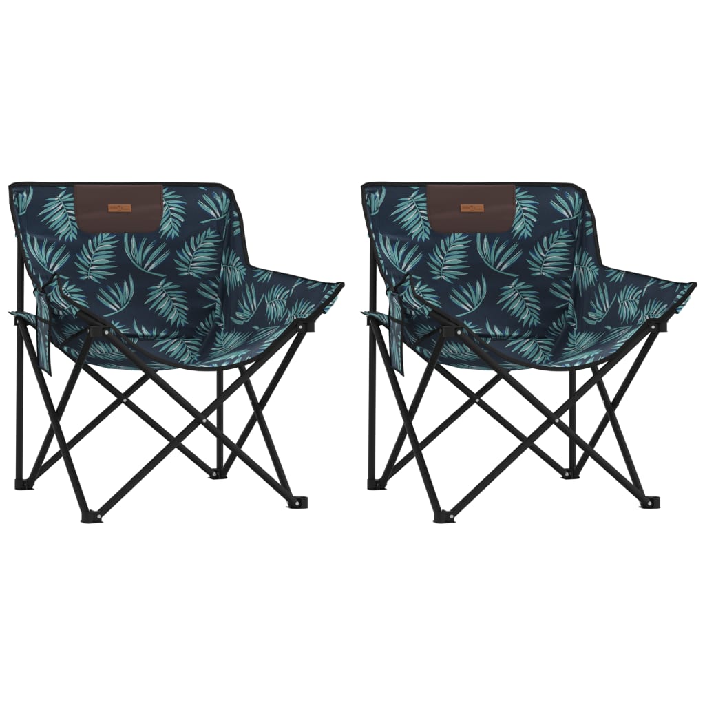 vidaXL Campingstühle 2 Stk. mit Tasche Klappbar Blattmuster