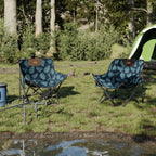 vidaXL Campingstühle 2 Stk. mit Tasche Klappbar Blattmuster