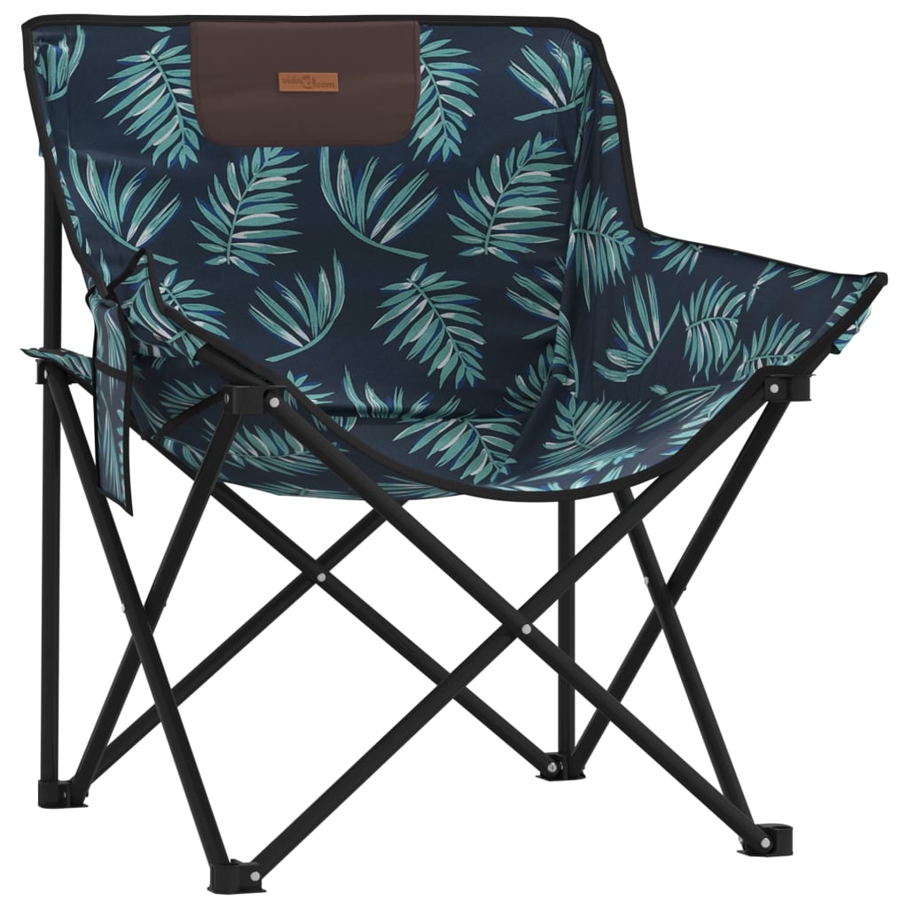 vidaXL Campingstühle 2 Stk. mit Tasche Klappbar Blattmuster