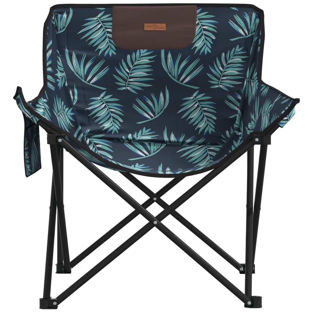 vidaXL Campingstühle 2 Stk. mit Tasche Klappbar Blattmuster